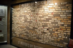 The wall of the St. Valentine’s Day Massacre at the National Museum of Organized Crime and Law Enforcement, Las Vegas Nevada.